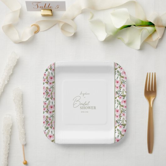 Assiette en papier pour fête pour une baby shower  (Mariage)