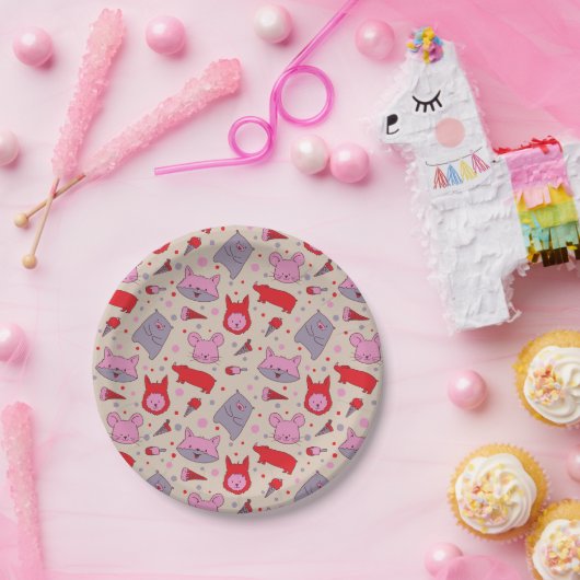 Assiette en papier pour fête Scoops & Snoots (Fête)