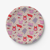 Assiette en papier pour fête Scoops & Snoots (Devant)