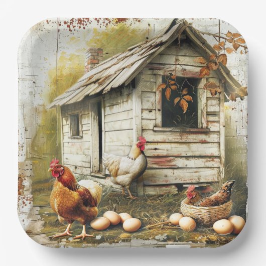 Assiette en papier pour fête sur le thème des œufs (Recto)