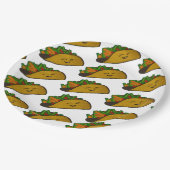 Assiette en papier pour fête tacos (Angle)