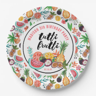 Assiette en papier pour fête Tutti Frutti Anni