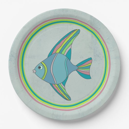 Assiette en papier pour friture de poisson (Devant)