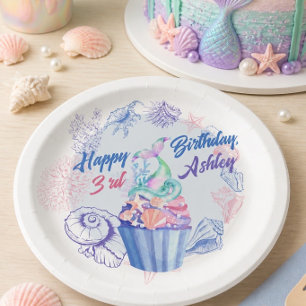 Assiette en papier pour gâteau en forme de queue d