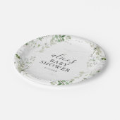 Assiette en papier pour la douche de mariée de la  (Angle)