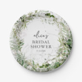 Assiette en papier pour la douche de mariée Greene (Devant)