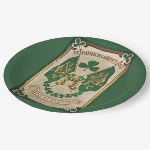 Assiette en papier pour la fête de la Saint-Patric