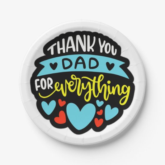 Assiette en papier pour la fête des pères (Devant)