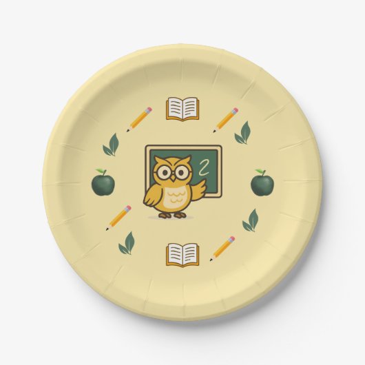 Assiette en papier pour la fête des professeurs de (Devant)