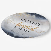 Assiette en papier pour la fête prénuptiale Navy e (Angle)