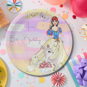 Assiette en papier pour l'anniversaire de la princ