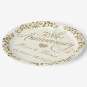 Assiette en papier pour les 50 ans de mariage (Angle)