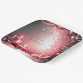 Assiette en papier pour les fêtes de Noël Bougies  (Angulaire)