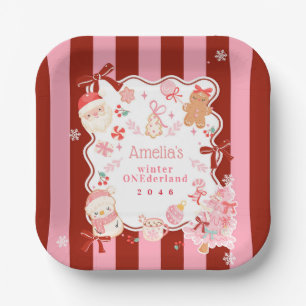 Assiette en papier pour les fêtes de Noël pour tou