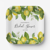 Assiette en papier pour mariage Lemon Citrus (Recto)