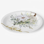 Assiette en papier pour mariage thème citrouille v (Angle)