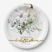 Assiette en papier pour mariage thème citrouille v (Devant)