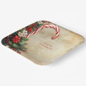Assiette en papier pour Noël Candy Cane (Angulaire)