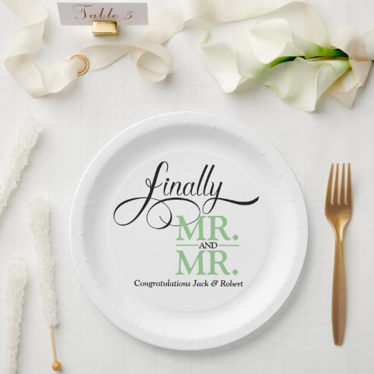 Assiette en papier pour réception de mariage de M. (Mariage)