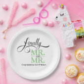 Assiette en papier pour réception de mariage de M. (Fête)