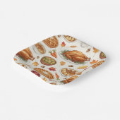 Assiette en papier pour repas de Thanksgiving (Angulaire)