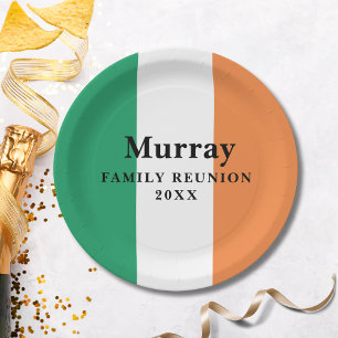 Assiette en papier pour réunion de famille irlanda