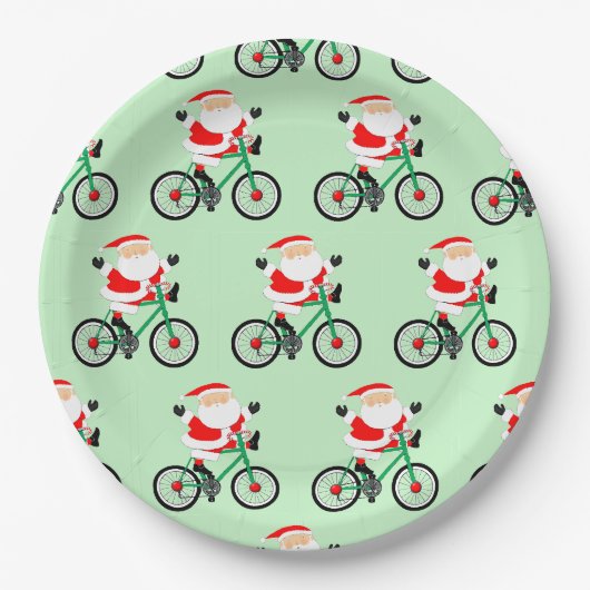 Assiette en papier pour une fête de Noël créative (Devant)