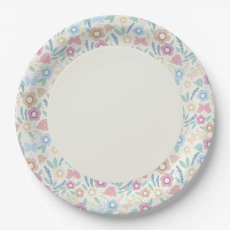 Assiette en papier Promenade dans les Jardins