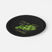 Assiette en papier Raisins (Angle)