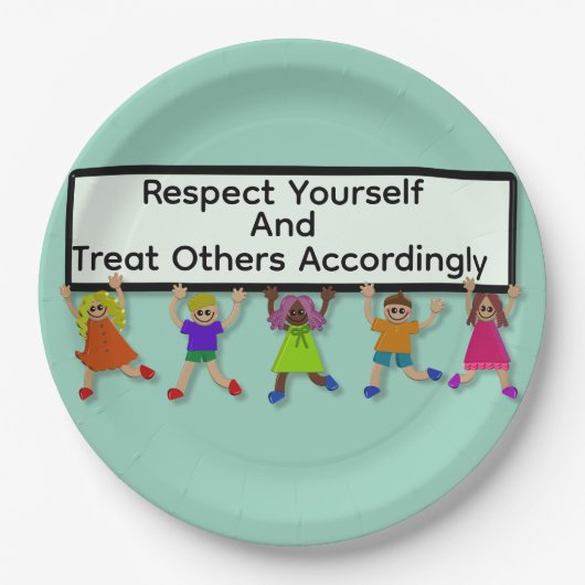 Assiette En Papier Respectez-Vous (Devant)