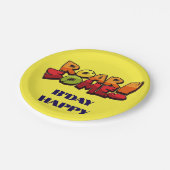Assiette en papier ronde “B’Day Happy” (Angle)