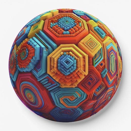 Assiette en papier ronde de 9" (Devant)