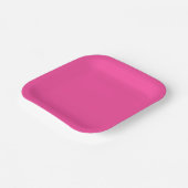 Assiette en papier rose (Angulaire)