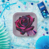 Assiette en papier rose (Fête)