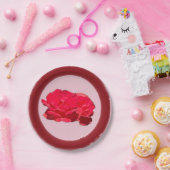 Assiette en papier rose (Fête)