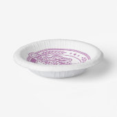 Assiette en papier rose Loosid Soberversary (Angulaire)