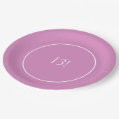 Assiette en papier rose parfaite (Angle)