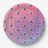 Assiette en papier rose pour Halloween par Poet Ad (Devant)