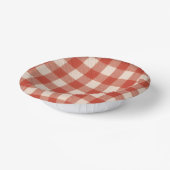 Assiette en papier rouge (Angulaire)