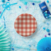 Assiette en papier rouge (Fête)