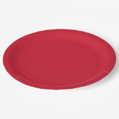 Assiette en papier "Rouge Beau" (Angle)