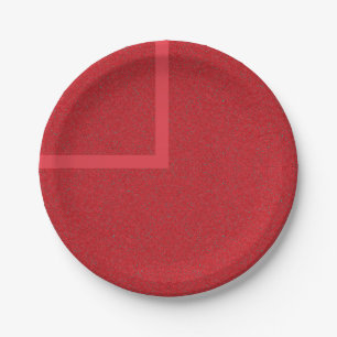 Assiette en papier rouge en forme de L moderne – P