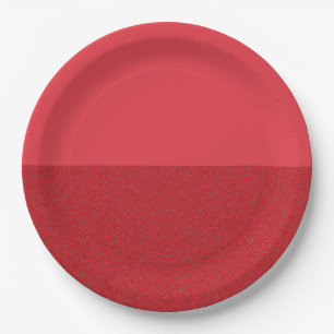 Assiette en Papier Rouge Tomate Half-Noise – Perso