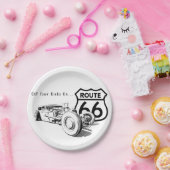 Assiette en papier Route 66 (Fête)