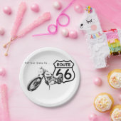 Assiette en papier Route 66 (Fête)