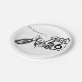 Assiette en papier Route 66 (Angle)