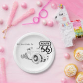 Assiette en papier Route 66 (Fête)