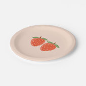 Assiette en papier simple et mignonne à la fraise (Angle)