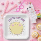 Assiette en papier soleil (Fête)