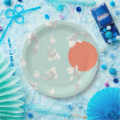 ASSIETTE EN PAPIER: STYLE JAPONAIS : Motif POISSON (Fête)
